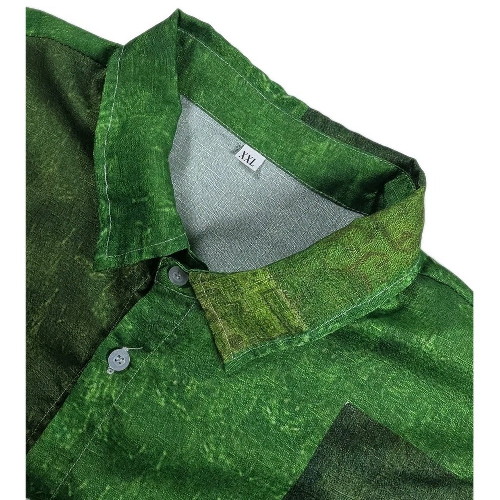 UNBRANDED Shirt St Patricks Day Irish Green Shamrock Mens Short‎ Sleeve 2XL